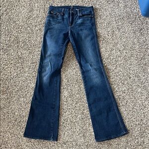 7 For All Mankind Dark Blue ‘A’ Pocket Flare Jeans